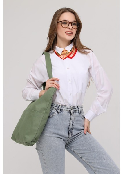 3 Cepli Mint Yeşili Gabardin Çanta indirimleri