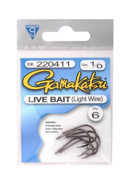 Gamakatsu Live Bait Olta Iğnesi #1/0 1/5