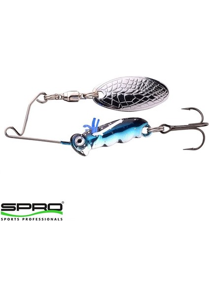 Larva Spinnerbait 4cm 7g 5'li - Chrome Blue