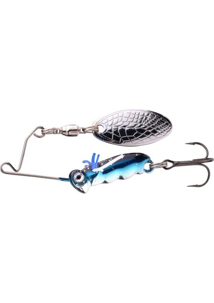 Larva Spinnerbait 4cm 7g 5'li - Chrome Blue