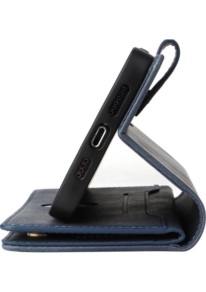 Ile Uyumluiphone 13 Pro Max Mıknatıslı Deri Zip Cüzdan Kart Sahibi (Yurt Dışından)