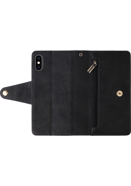Ile Uyumluiphone Xs Max Mıknatıslı Deri Zip Cüzdan Kart Sahibi (Yurt Dışından) indirimleri