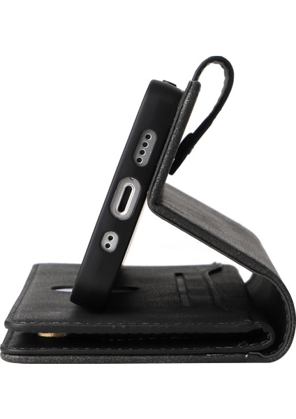 Ile Uyumluiphone 14 Pro Max Mıknatıslı Deri Zip Cüzdan Kart Sahibi (Yurt Dışından)
