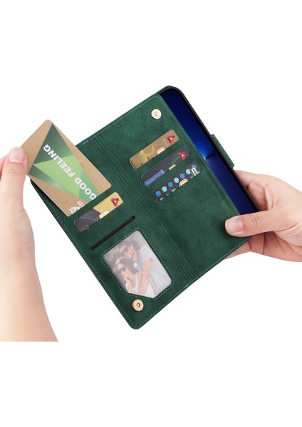Ile Uyumluiphone 13 Pro Mıknatıslı Deri Zip Cüzdan Kart Sahibi (Yurt Dışından) fiyatları