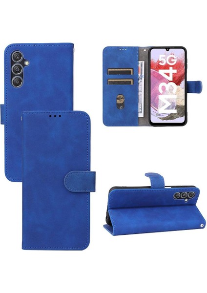 Samsung Galaxy M34 5g Için Kılıf Koruyucu Kapak Deri Folio Flip Case (Yurt Dışından)