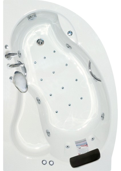 Gateway Oturmalı Yarı Oval Jakuzi 150x100x70, H:55 Rest Hidromasaj Sistemli Küvet (Gövde + Metal Ayak + Ön Panel)