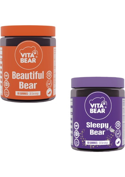 Sleepy Bear 60 Gummy & Beautiful Bear 60 Gummy