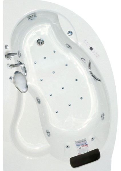 Gateway Oturmalı Yarı Oval Jakuzi 150x100x70, H:55 Romantic Hidromasaj Sistemli Küvet (Gövde + Metal Ayak + Ön Panel)