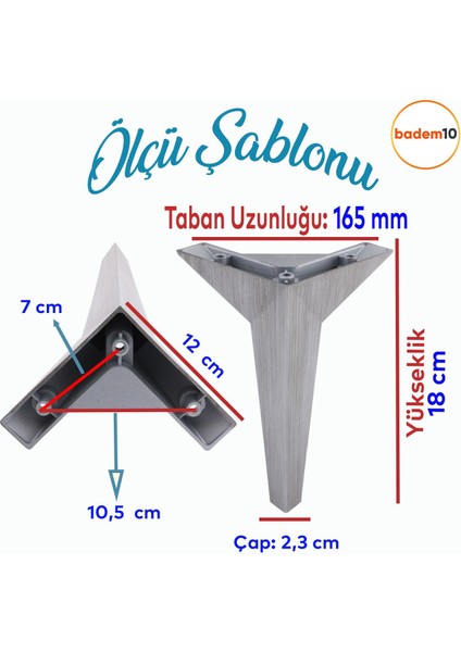 Moderno Mobilya Kanepe Sehpa Tv Ünitesi Baza Koltuk Ayağı Çekyat Saten Gri Eskitme 18 Cm Ayakları fiyatları