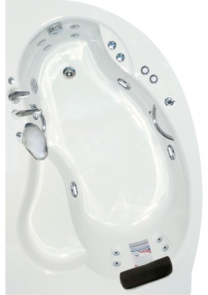Gateway Oturmalı Yarı Oval Jakuzi 150x100x70, H:55 Party Hidromasaj Sistemli Küvet (Gövde + Metal Ayak + Ön Panel)