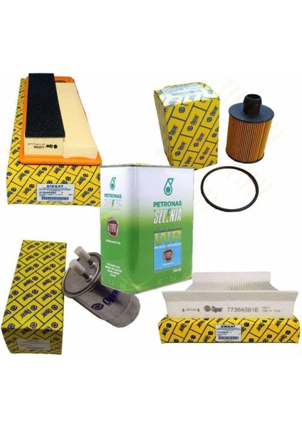 Fiat Fiorino Euro 5 1.3 D-Jtd Multijet 16V Filtre Bakım Seti 2008-SONRASI [4+1-OTODEPOSUSET4949D]