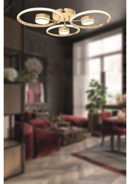 9982-6 Sarı LED Avize(Beyaz Işık -Sarı Işık - Gün Işığı)
