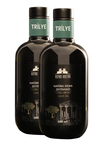 Trilye Erken Hasat Soğuk Sıkım Natürel Sızma Zeytinyağı 500 ml 2'li Set