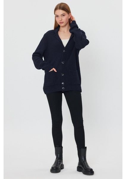 Düğmeli Salaş Triko Ceket (E23-6709-KDN) fiyatları