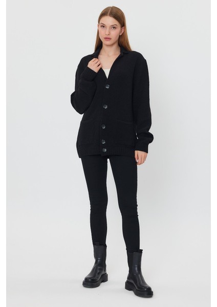 Düğmeli Salaş Triko Ceket (E23-6709-KDN) fiyatları