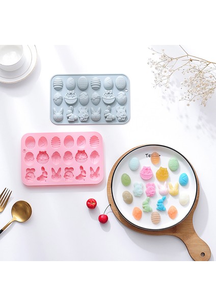 No.2 Tarzı Fondan Kalıpları Paskalya Yumurtası ve Tavşan Çikolatalı Kek Kalıpları Pasta Topper Paskalya Partisi Için Kalıp Yapma (Yurt Dışından) fiyatları
