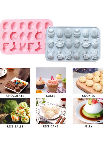 No.2 Tarzı Fondan Kalıpları Paskalya Yumurtası ve Tavşan Çikolatalı Kek Kalıpları Pasta Topper Paskalya Partisi Için Kalıp Yapma (Yurt Dışından) fırsatları