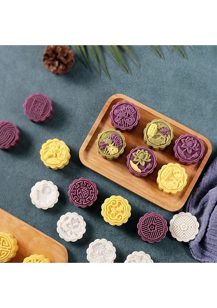 C Stili 1 Takım El Basın Çerez Damgası Ay Kek Dekor Kalıp Varil Mooncake Kalıp 75G Pasta Dıy Aracı Sonbahar Ortası Festivali (Yurt Dışından) indirimleri