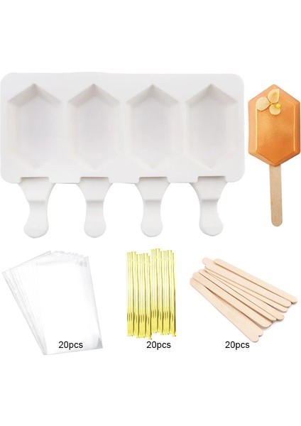 L 61 Adet Tarzı Dıy Silikon Kalıpbaking Pan Dondurma Kalıpları Kek Popsicle Cakesicles Çikolata Pasta ve Fırın Mutfak Aletleri Aksesuarları (Yurt Dışından)