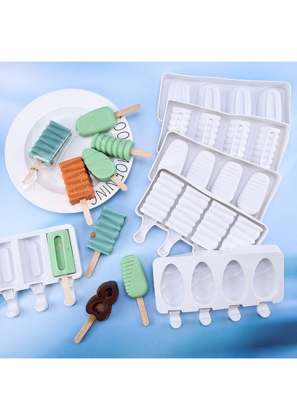 L 61 Adet Tarzı Dıy Silikon Kalıpbaking Pan Dondurma Kalıpları Kek Popsicle Cakesicles Çikolata Pasta ve Fırın Mutfak Aletleri Aksesuarları (Yurt Dışından)