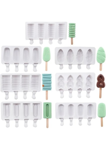 L 61 Adet Tarzı Dıy Silikon Kalıpbaking Pan Dondurma Kalıpları Kek Popsicle Cakesicles Çikolata Pasta ve Fırın Mutfak Aletleri Aksesuarları (Yurt Dışından)