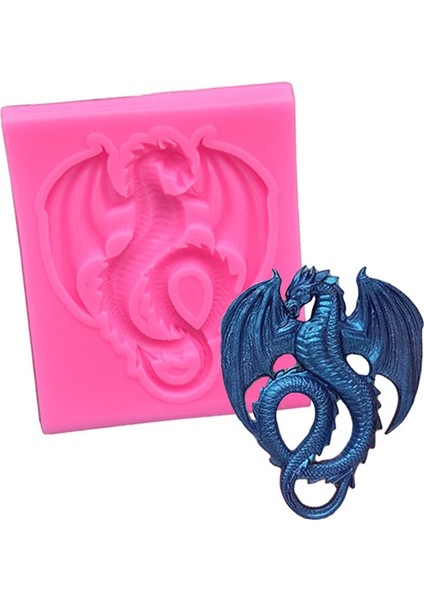 Bir Stil 3D Ejderha Silikon Kalıp Kek Fondan Kalıpları Dıy Parti Kek Dekorasyon Araçları Cupcake Çikolata Gumpaste Şeker Polimer Kil Kalıpları (Yurt Dışından)