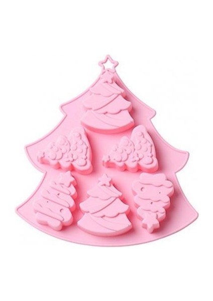 Pembe Tarzı Noel Ağacı Kalıp Silikon Pişirme Aksesuarları Yaratıcı 3D Dıy Çikolatalı Kek Üst Dekorasyon Kalıp Araçları Homekitchen Için (Yurt Dışından)