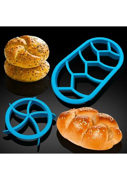 Mavi Stil Dairesel Oval Ekmek Kalıpları Fan Şekilli Pasta Kesici Hamur Basın Ekmek Rulo Formu Hamur Kurabiye Kek Pişirme Mutfak Aracı Dropship (Yurt Dışından)