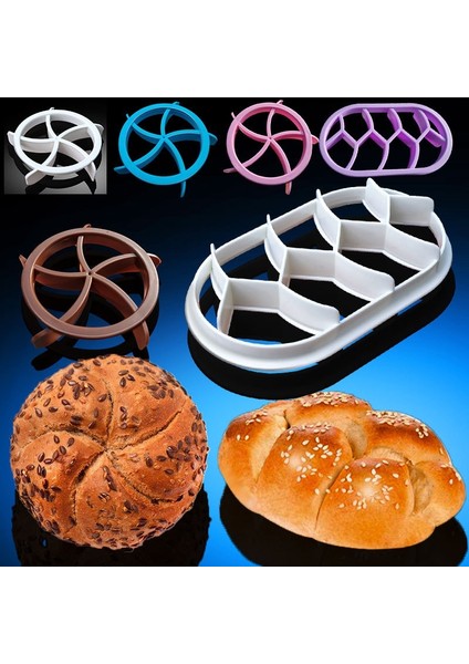 Mavi Stil Dairesel Oval Ekmek Kalıpları Fan Şekilli Pasta Kesici Hamur Basın Ekmek Rulo Formu Hamur Kurabiye Kek Pişirme Mutfak Aracı Dropship (Yurt Dışından) fiyatları