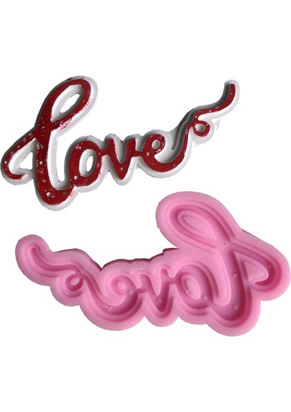F100 Stili Aşk Mektubu Şekli Silikon Kalıp Dıy Epoksi Reçine Kek Pişirme Dekorasyon Çikolata Kalıp Doğum Günü Pastası Aşk Şekli Silikon Kalıp (Yurt Dışından) fiyatları