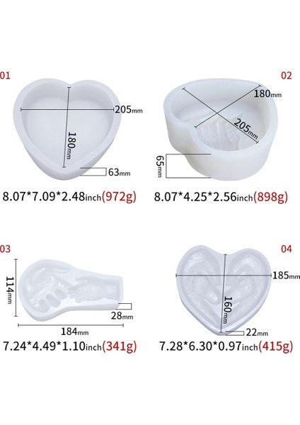 1 Adet Tarzı 3D Kalp Şekli El Ele El Yapımı Esnek Silikon Sabun Kalıbı Çikolatalı Mousse Kalıp Kek Dekor Sevgililer Günü Pişirme Gereçleri (Yurt Dışından)