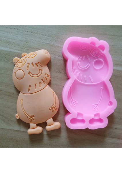 Baba Tarzı Sevimli Domuz Silikon Kalıp Fondan Çikolata Epoksi Sugarcraft Kalıp Pasta Cupcake Dekorasyon Mutfak Aksesuarları Aracı (Yurt Dışından)