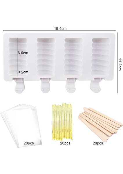 D 61 Adet Tarzı Dıy Silikon Kalıpbaking Pan Dondurma Kalıpları Kek Popsicle Cakesicles Çikolata Pasta ve Fırın Mutfak Aletleri Aksesuarları (Yurt Dışından)