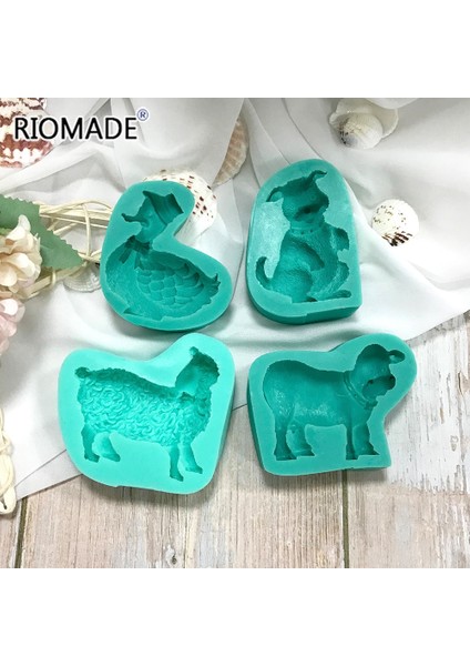 F1215XD Stili Hayvan Silikon Kalıp Ördek Köpek Koyun Süt Inek Modeli Kurabiye Çikolata Pişirme Fondan Kek Araçları Reçine Alçı Craft Kalıp (Yurt Dışından) modelleri