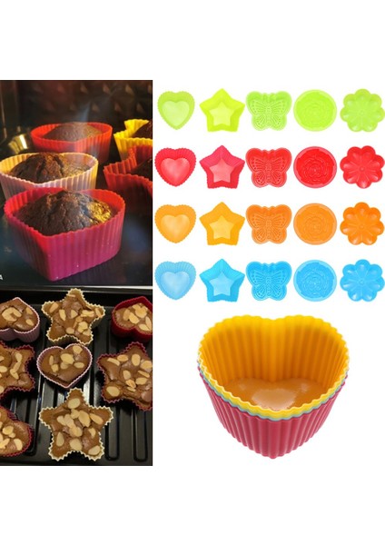 Mavi-Çiçek Stili 1 Adet Yeni Silikon Kek Kalıbı Kalp Kek Muffin Kalıbı Bakeware Yapışmaz Isıya Dayanıklı Yeniden Kullanılabilir Silikon Kek Kalıpları Şeker Dıy (Yurt Dışından) modelleri