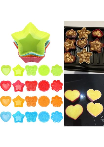 Mavi-Çiçek Stili 1 Adet Yeni Silikon Kek Kalıbı Kalp Kek Muffin Kalıbı Bakeware Yapışmaz Isıya Dayanıklı Yeniden Kullanılabilir Silikon Kek Kalıpları Şeker Dıy (Yurt Dışından) indirimleri