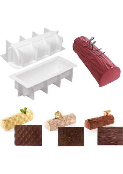 No.5 Tarzı Ristmas Pişirme Kalıpları Silikon Kek Kalıpları Büyük Buche Formu Silikon Fondan Mat Izlenim Dantel Tepsisi Pişirme Tavası Kalıpları (Yurt Dışından) fiyatları