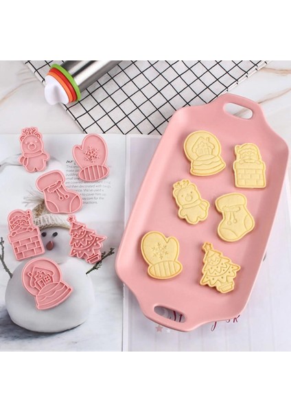 Pembe Tarzı Yeni Kurabiye Damga Bisküvi Dıy Kalıp Noel 3D Çerez Kek Piston Kesici Pişirme Kalıp Noel Çerez Kesiciler Renk Rastgele (Yurt Dışından) fiyatları