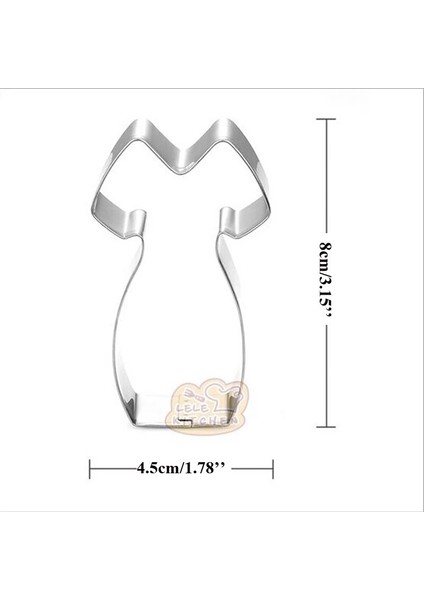 Koyu Gri Tarzı 1 Adet Gelinlik Takım Kokteyl Elbisesi Cheongsam Paslanmaz Çelik Kurabiye Kesiciler Fondan Kek Dekor Aracı Bisküvi Kalıp Pastane (Yurt Dışından)