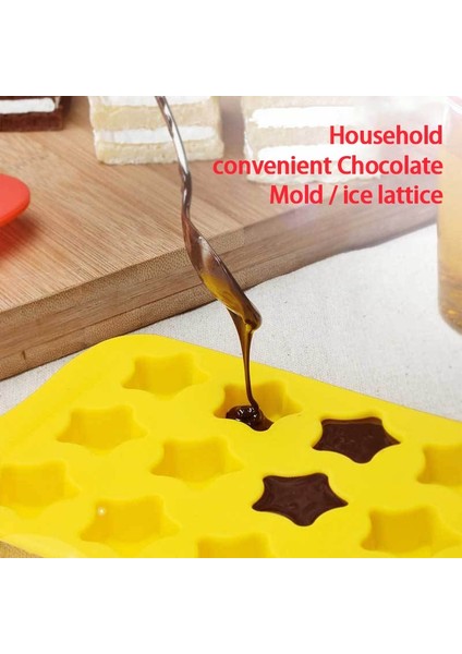 No.4 Tarzı Buzluk Pişirme Kalıbı Silikon Tepsi Dıy Çikolata Fondan Kalıp 3D Pasta Jöle Kurabiye Pişirme Kek Dekorasyon Araçları 3 Renk (Yurt Dışından)