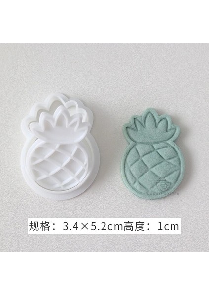 Ananas Tarzı Karikatür Meyve Plastik Dıy Bisküvi Kalıbı El Damgası Pres Kalıp Karpuz Elma Çilek Çerez Kesici Pişirme Aracı Mutfak Dıy (Yurt Dışından)