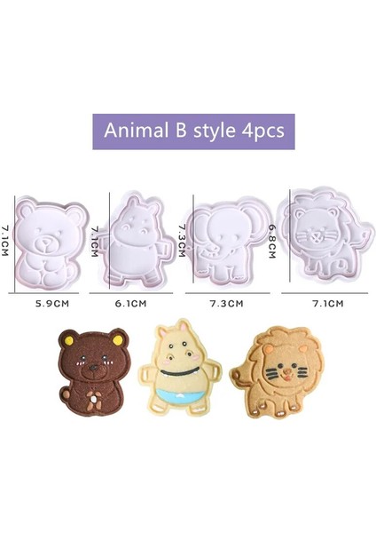 No.4 Tarzı Paskalya Cadılar Bayramı Noel Kurabiye Kesiciler Seti 3D Araba Hayvan Çiçek Kurabiye Kalıbı Plastik Presleme Pişirme Kalıp Damga Pasta Araçları (Yurt Dışından) fiyatları