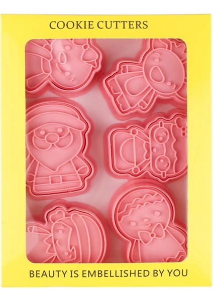 Noel Stili-03 Stili Et Dıy Karikatür Bisküvi Kalıbı Kurabiye Kesici 3D Noel Bisküvi Kalıbı Abs Plastik Pişirme Kalıbı Kurabiye Dekorasyon ARAÇLARI2021 (Yurt Dışından)