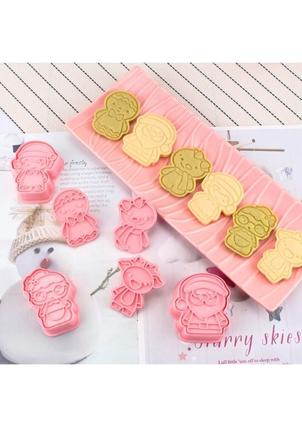 Noel Stili-03 Stili Et Dıy Karikatür Bisküvi Kalıbı Kurabiye Kesici 3D Noel Bisküvi Kalıbı Abs Plastik Pişirme Kalıbı Kurabiye Dekorasyon ARAÇLARI2021 (Yurt Dışından) modelleri