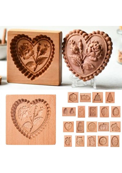 Noel Ağacı Stili 1 Adet 3D Ahşap Kurabiye Pişirme Kalıbı Noel Oyma Zencefilli Kurabiye Kalıbı Dekor Kurabiye Damgası Kabartma Craft Dekor Pişirme Araçları (Yurt Dışından) fırsatları