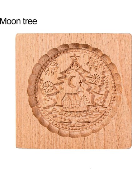 Ay Ağacı Stili Kabartma El Sanatları Dekorasyon Kurabiye Damgası 3D Pişirme Kalıbı Oyma Kurabiye Kalıbı Ahşap Kurabiye Kalıbı Zencefilli Kurabiye Kalıbı (Yurt Dışından) fiyatları