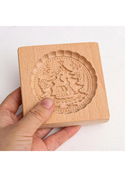 Ay Ağacı Stili Kabartma El Sanatları Dekorasyon Kurabiye Damgası 3D Pişirme Kalıbı Oyma Kurabiye Kalıbı Ahşap Kurabiye Kalıbı Zencefilli Kurabiye Kalıbı (Yurt Dışından) modelleri