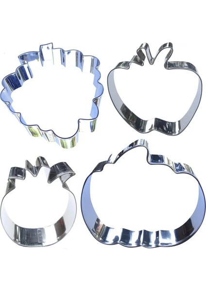 H411 ​​stili Elma, Muz, Limon, Ananas, Çeşitli Sebzeler Meyve Kurabiye Kesiciler, Pişirme Kalıpları, Pasta Süsleme Fondan Aletleri (Yurt Dışından) modelleri