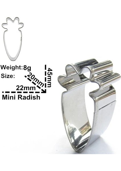 H306 Stili Elma, Muz, Limon, Ananas, Çeşitli Sebzeler Meyve Kurabiye Kesiciler, Pişirme Kalıpları, Pasta Süsleme Fondan Aletleri (Yurt Dışından)