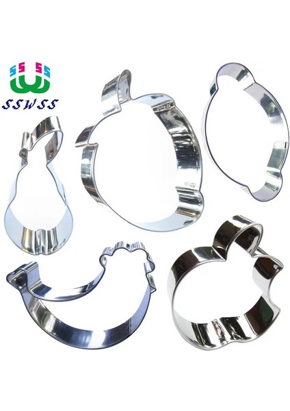 H306 Stili Elma, Muz, Limon, Ananas, Çeşitli Sebzeler Meyve Kurabiye Kesiciler, Pişirme Kalıpları, Pasta Süsleme Fondan Aletleri (Yurt Dışından) fiyatları